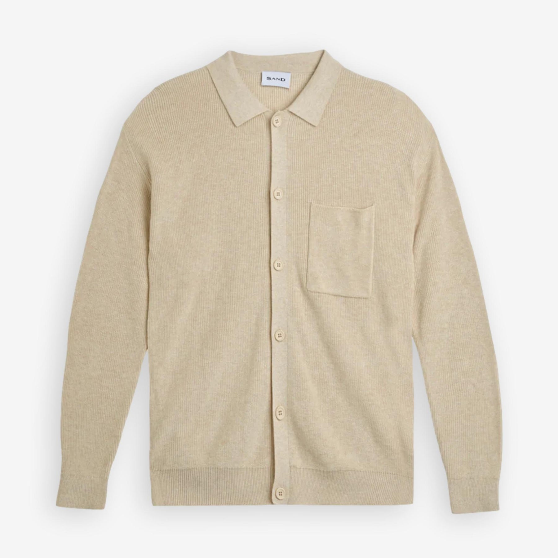 Liam Cottoncash Knitted Cardigan Beige