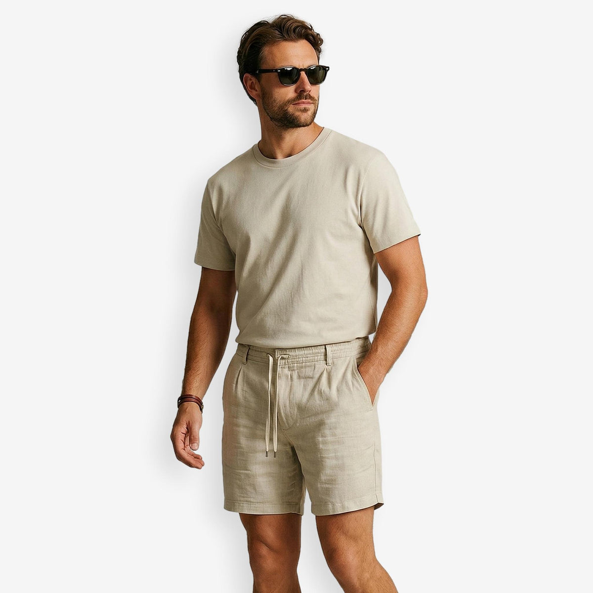 Linen Shorts Sand
