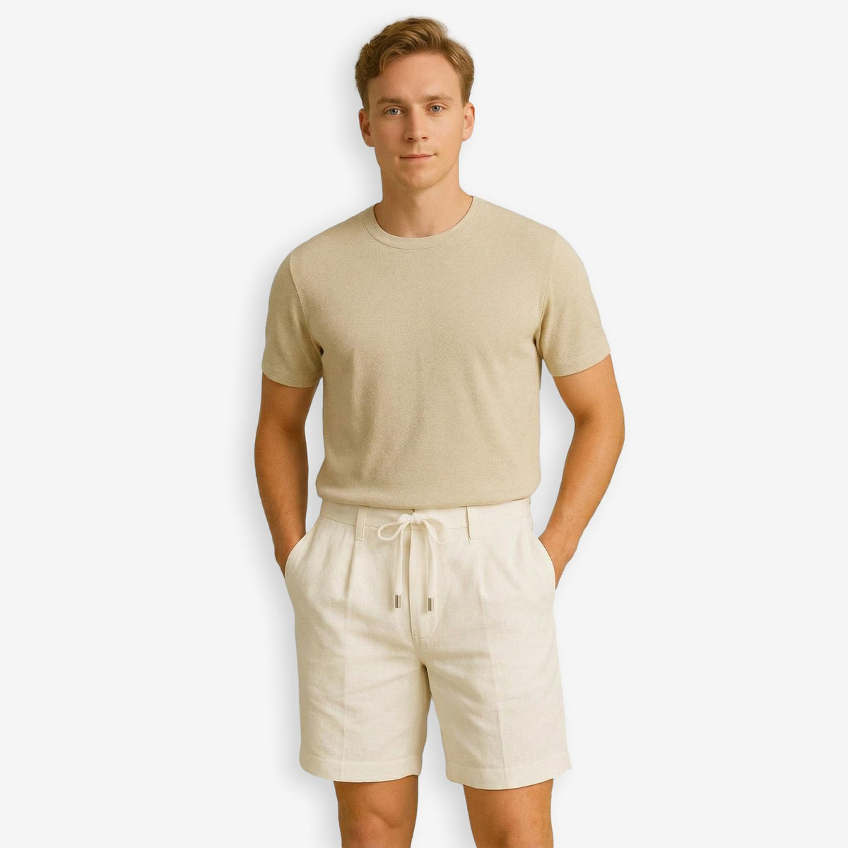 Linen Shorts White