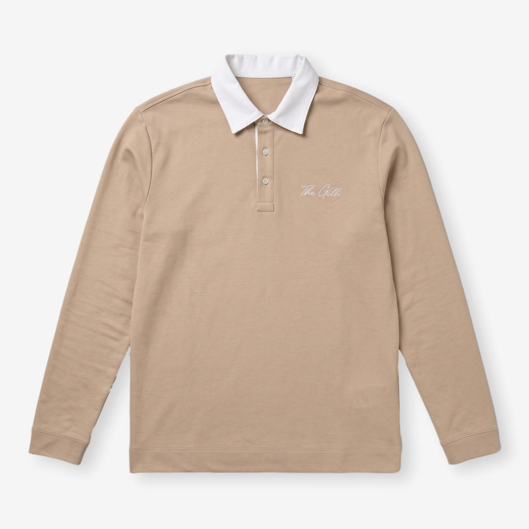 Longsleeve Cotton Polo Sand