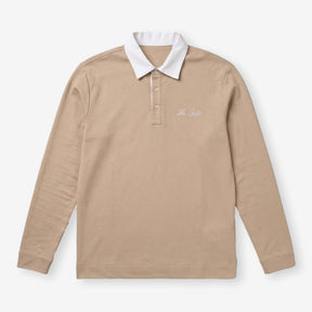 Longsleeve Cotton Polo Sand