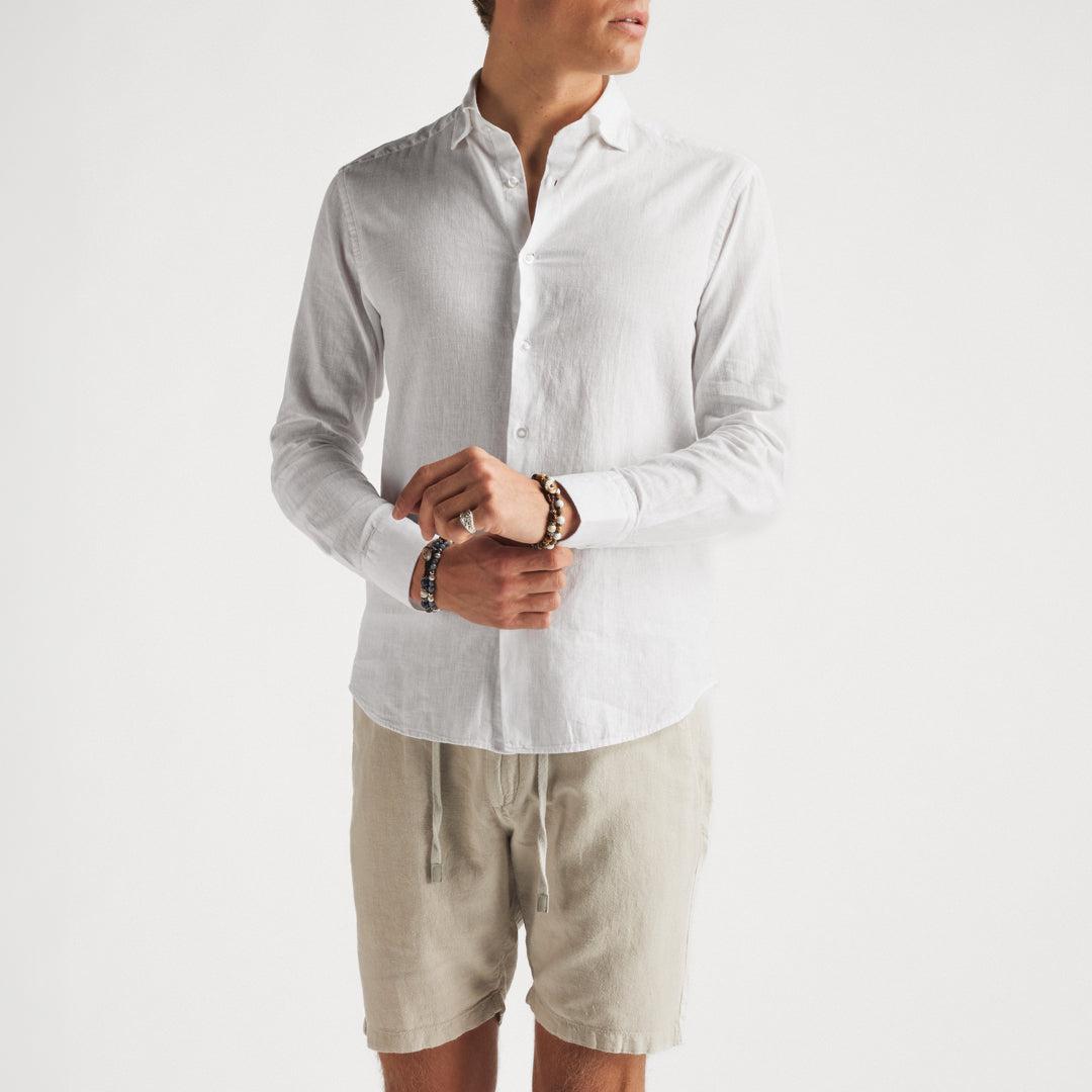 Luca Linen Shirt White