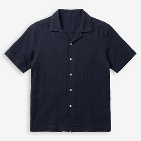 Madras Cuba Shortsleeve Shirt Navy
