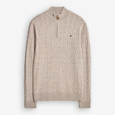 Merino Cable John Zip Khaki-Morris Stockholm-Phrase