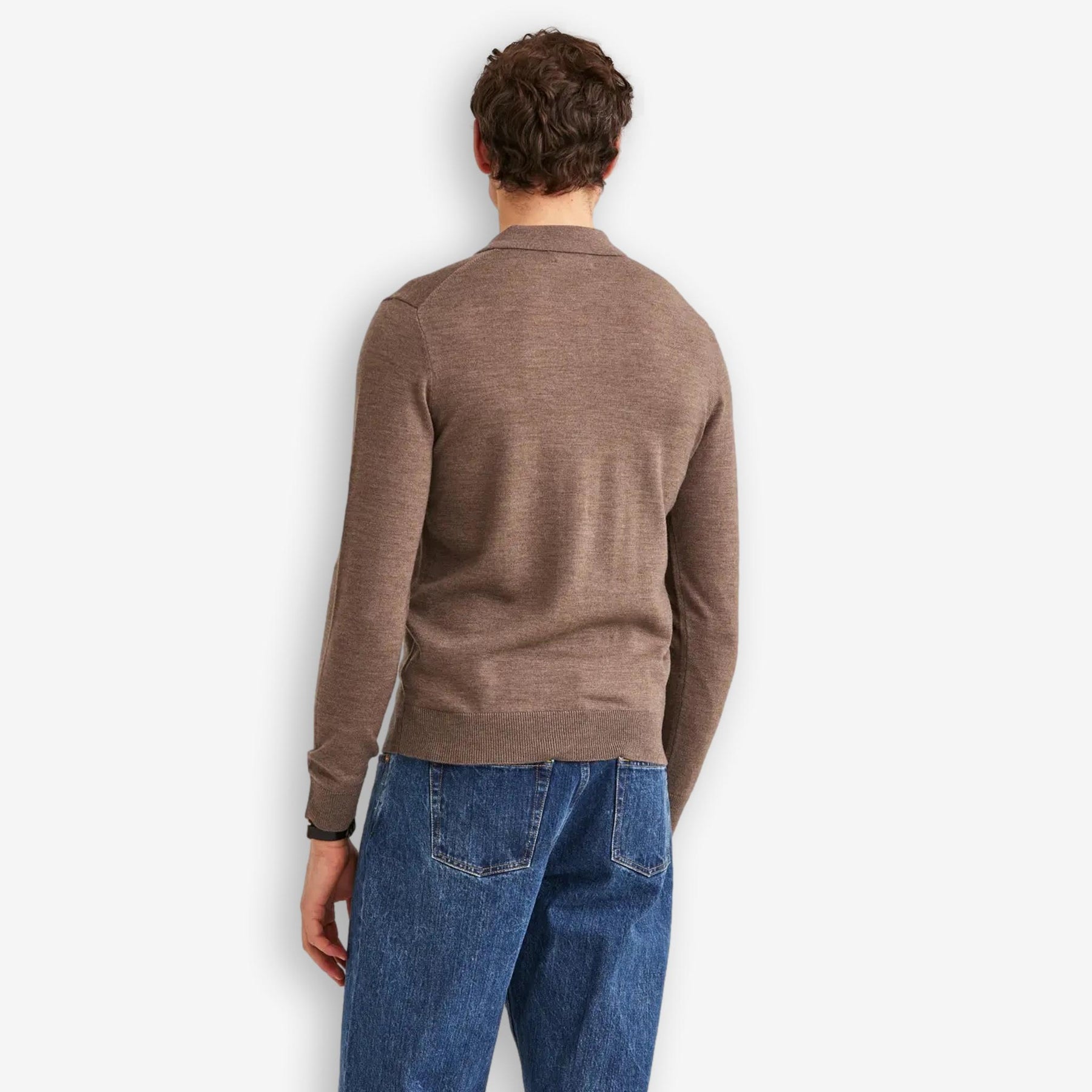 Merino Polo Knit Brown