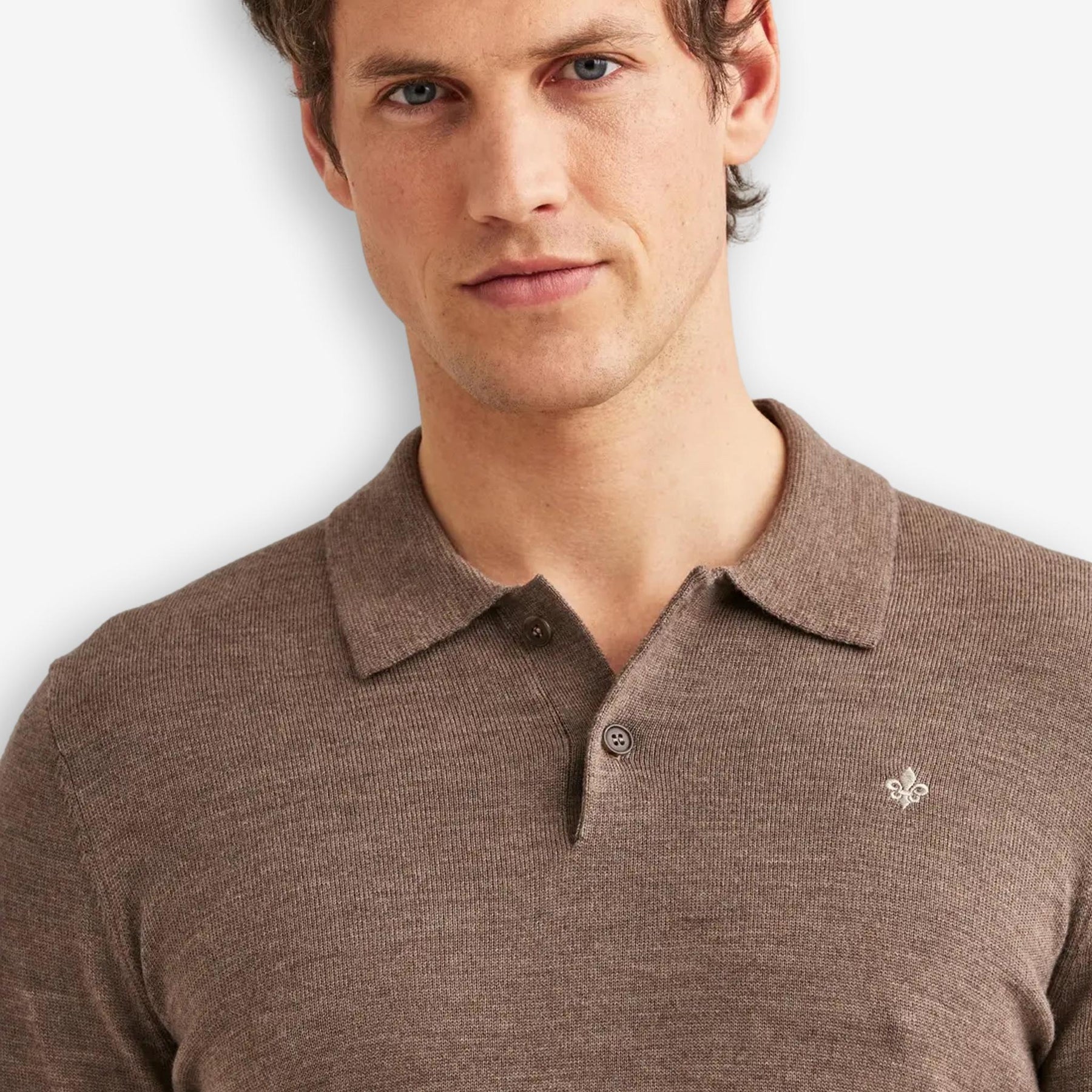 Merino Polo Knit Brown