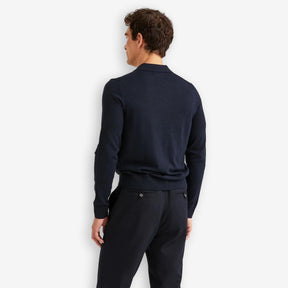 Merino Polo Knit Navy