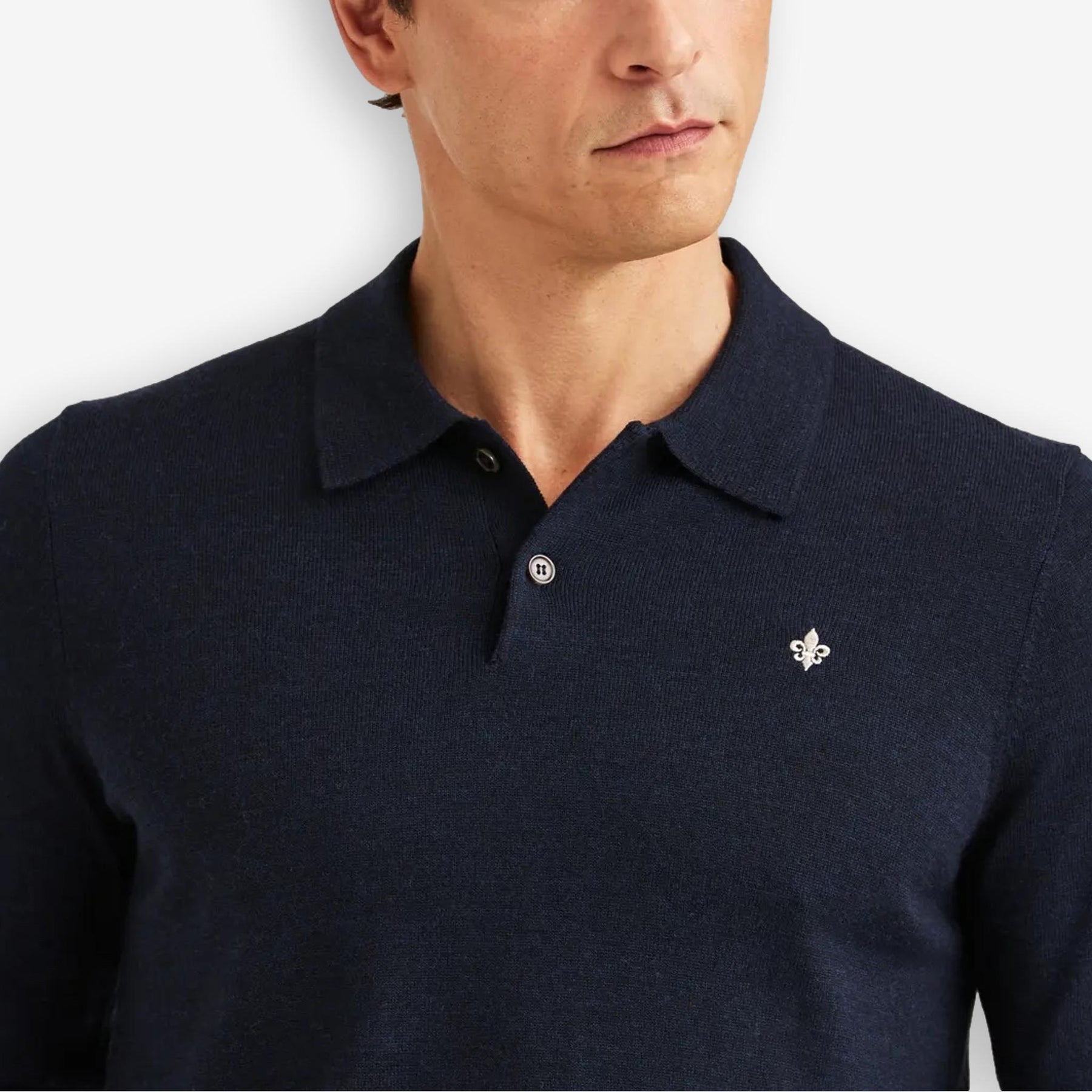 Merino Polo Knit Navy