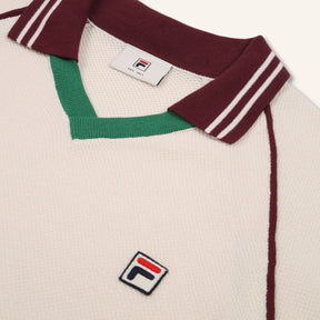 Molinazzo Knit Polo Sweater Offwhite