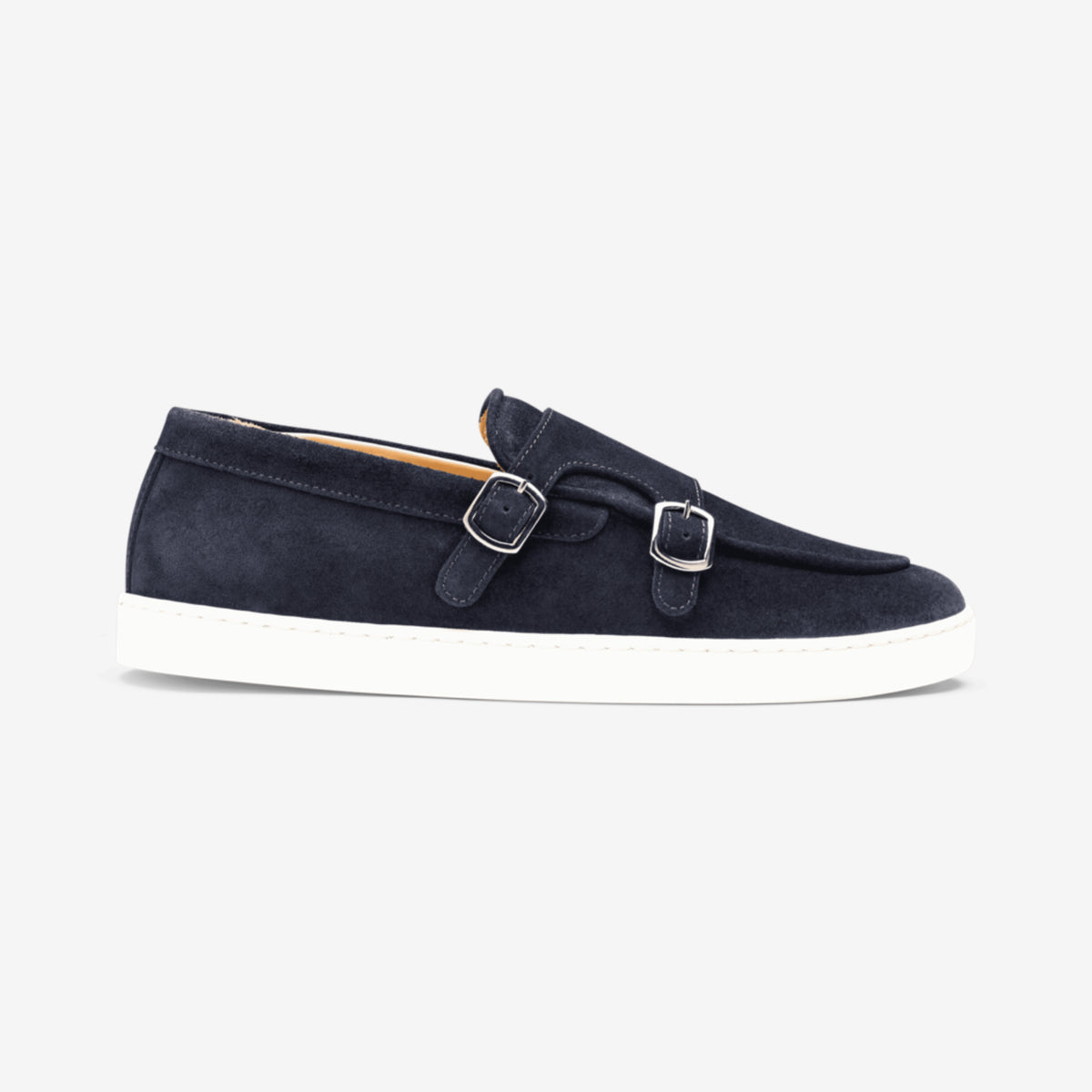 Monk Strap Sneaker Suede Navy