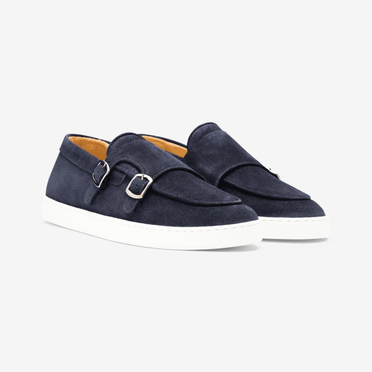 Monk Strap Sneaker Suede Navy