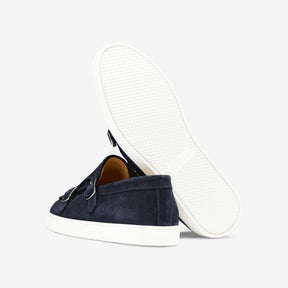 Monk Strap Sneaker Suede Navy