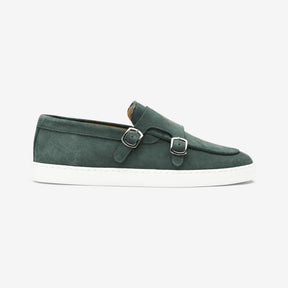 Monk Strap Sneaker Suede Racing Green