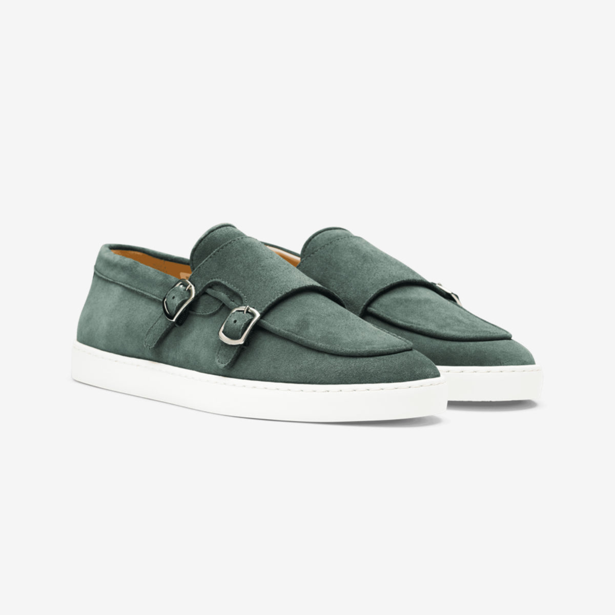 Monk Strap Sneaker Suede Racing Green