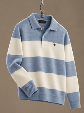Hertford Knitted Polo Blue