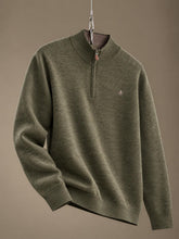 John Merino Half Zip Olive