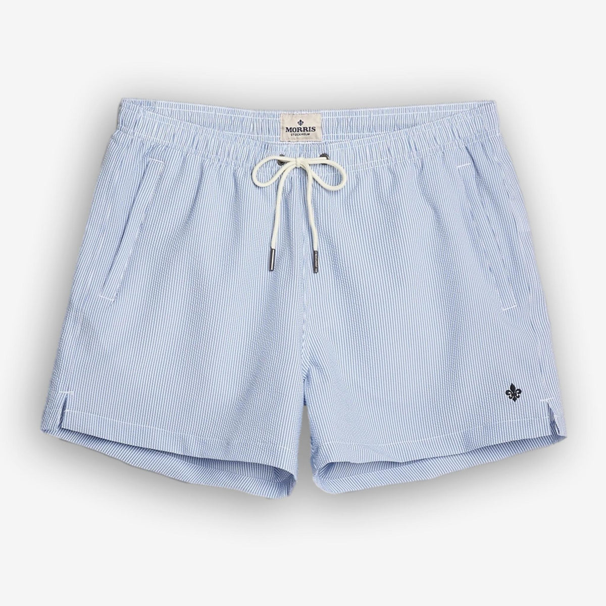Morris Seersucker Bathing Trunks Blue