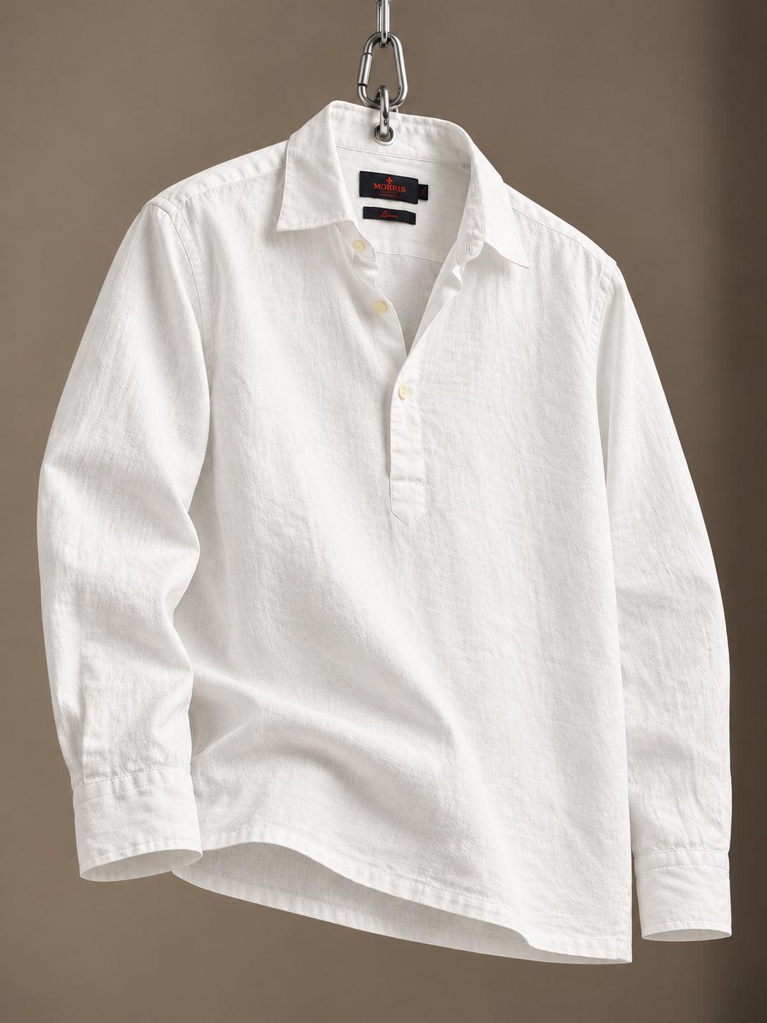 Linen Popover Shirt Offwhite