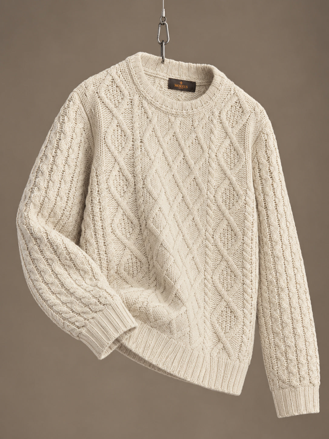 Ramsey Cable Crewneck Offwhite