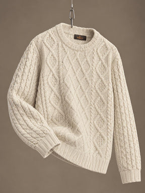 Ramsey Cable Crewneck Offwhite