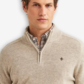 New Hertford Merino Half Zip Khaki-Morris Stockholm-Phrase