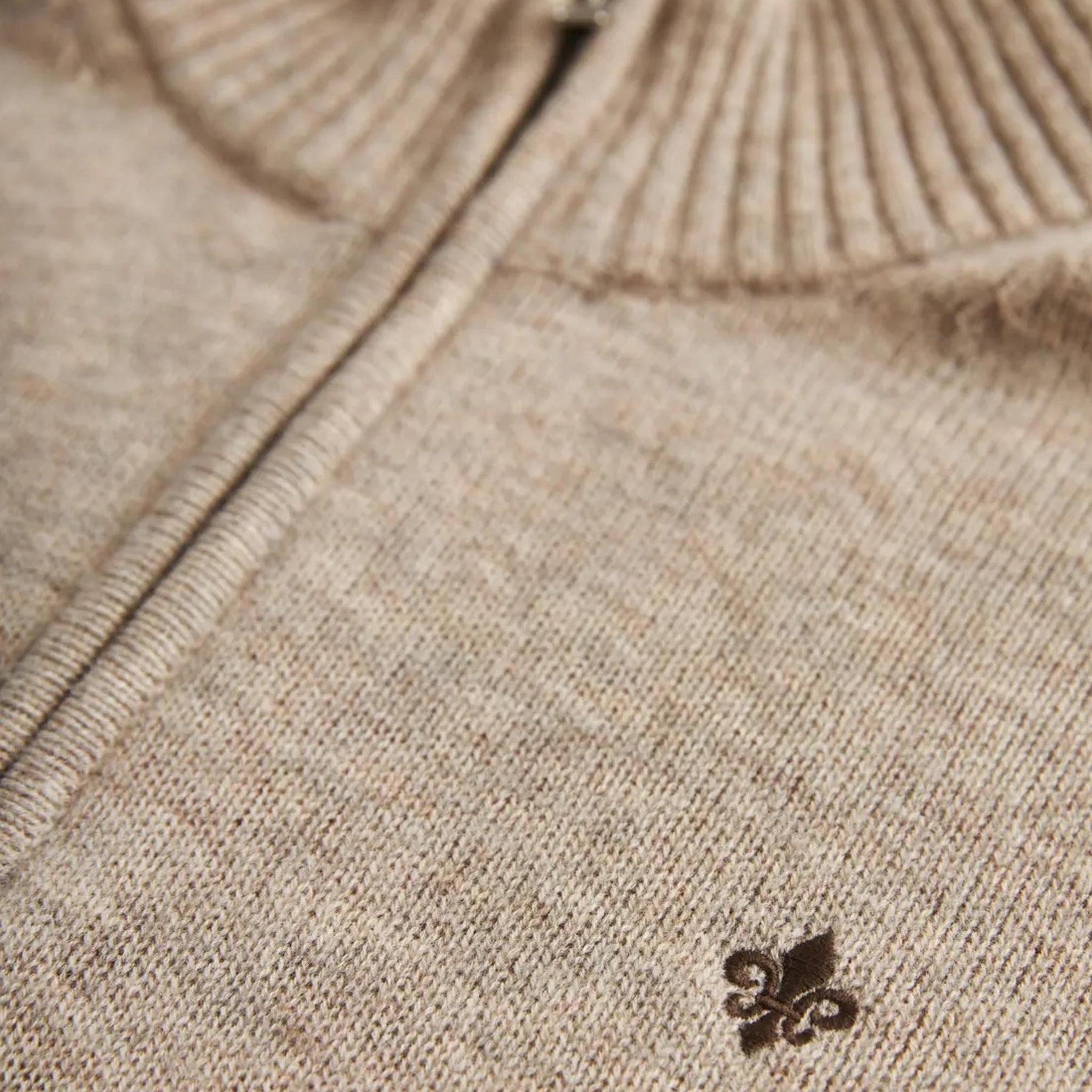 New Hertford Merino Half Zip Khaki-Morris Stockholm-Phrase