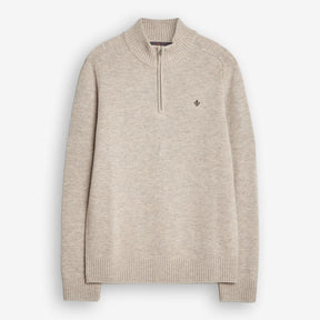 New Hertford Merino Half Zip Khaki-Morris Stockholm-Phrase
