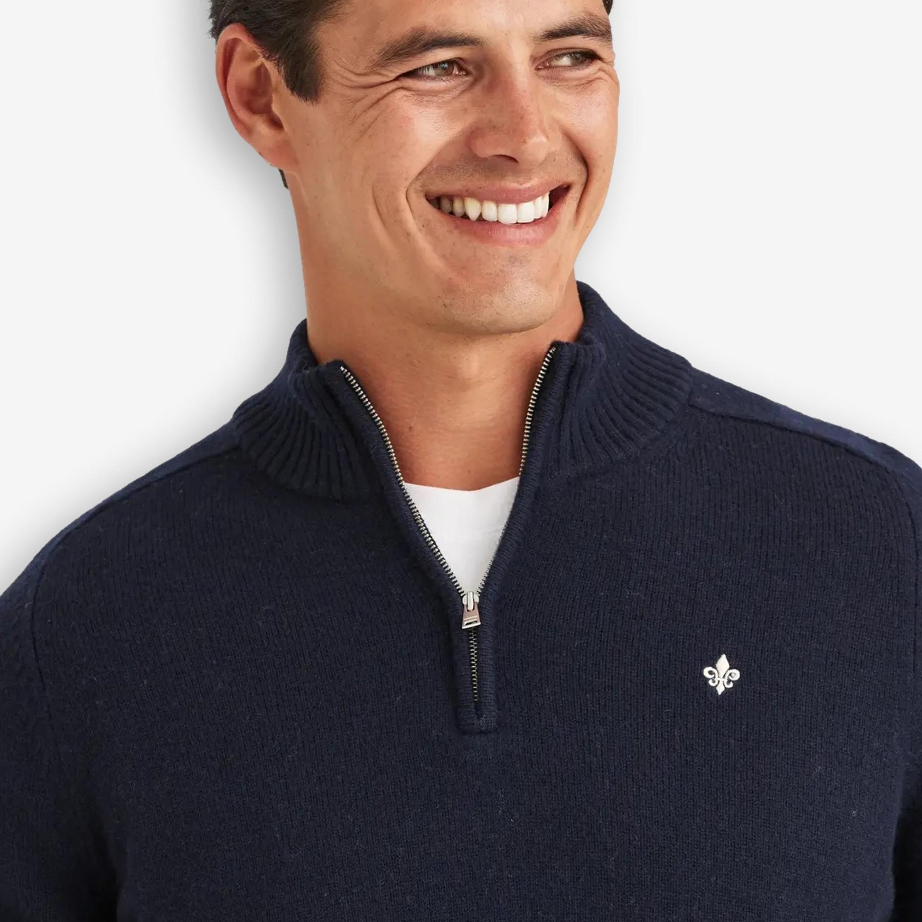 New Hertford Merino Half Zip Navy-Morris Stockholm-Phrase