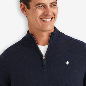 New Hertford Merino Half Zip Navy-Morris Stockholm-Phrase