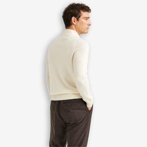 New Hertford Merino Half Zip Offwhite-Morris Stockholm-Phrase