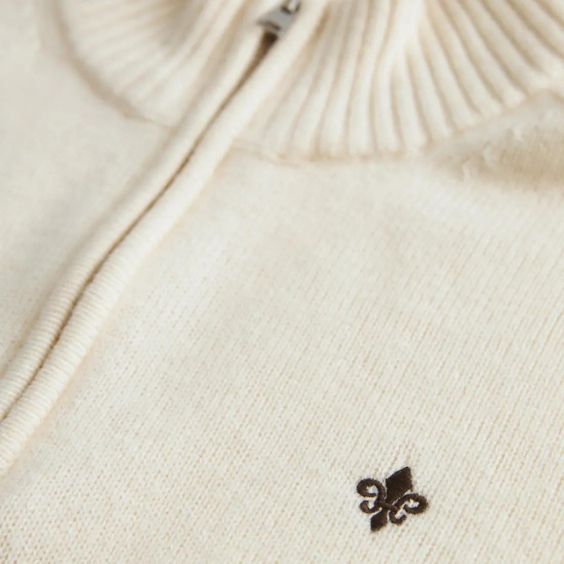 New Hertford Merino Half Zip Offwhite-Morris Stockholm-Phrase