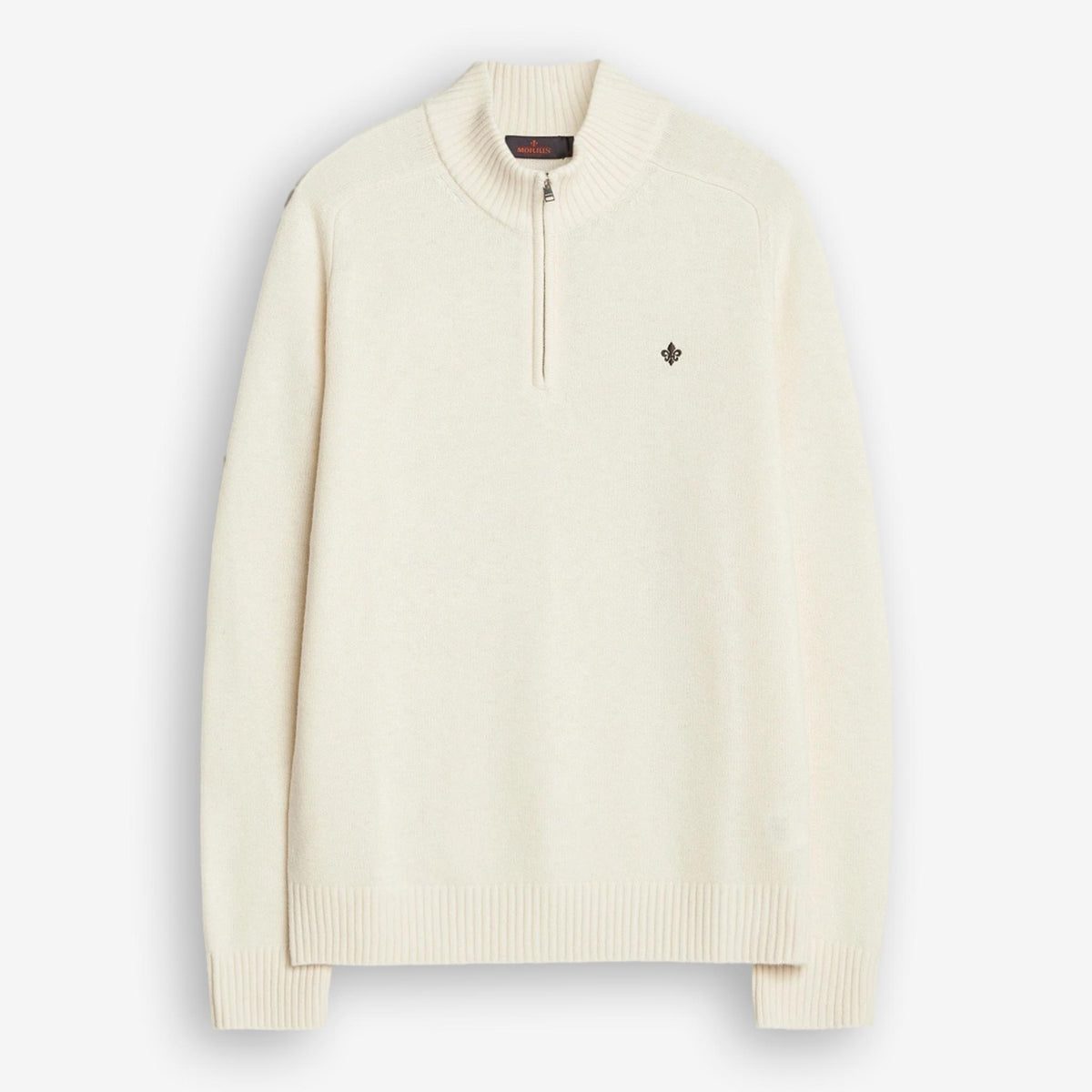 New Hertford Merino Half Zip Offwhite-Morris Stockholm-Phrase