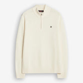 New Hertford Merino Half Zip Offwhite-Morris Stockholm-Phrase