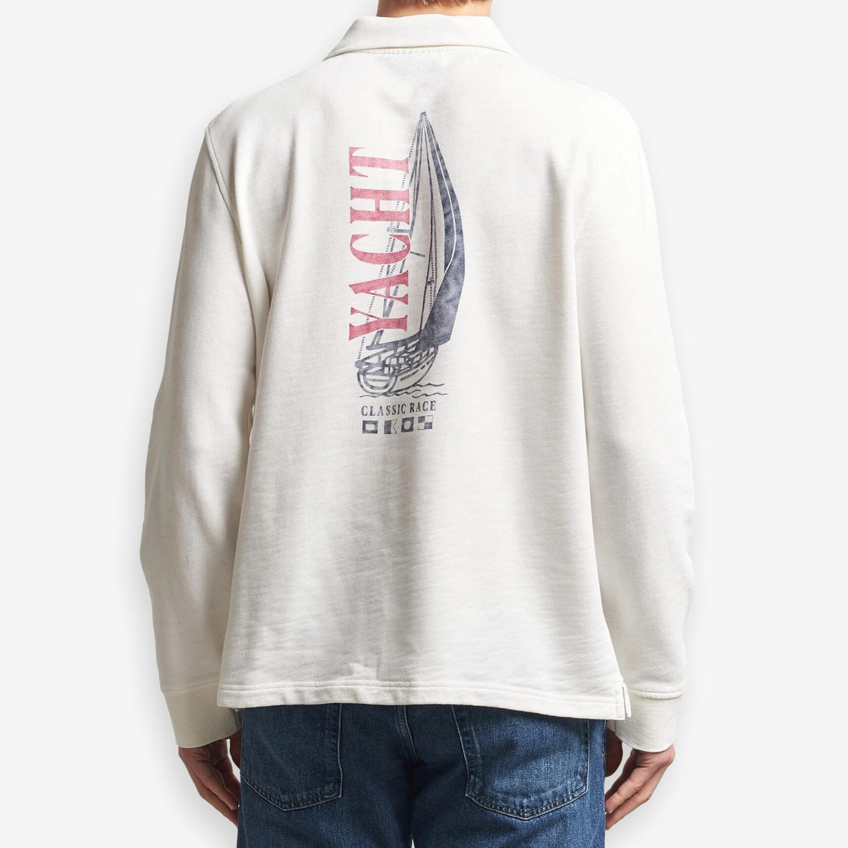 Northcott Slub Half-zip Offwhite