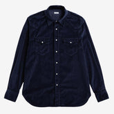 Orian Corduroy Western Shirt Navy