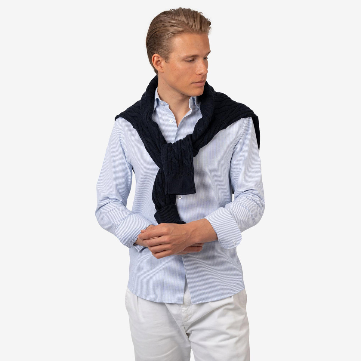 Oxford Striped Shirt Blue