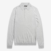 Picerno Polo Long Sleeve Light Grey-Zavoli-Phrase