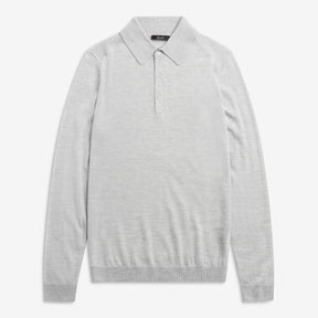 Picerno Polo Long Sleeve Light Grey-Zavoli-Phrase