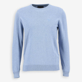 Pima Cotton Crewneck Sweater Blue