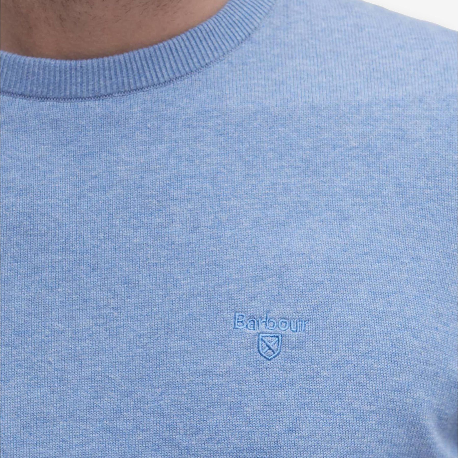 Pima Cotton Crewneck Sweater Blue