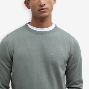 Pima Cotton Crewneck Sweater Green
