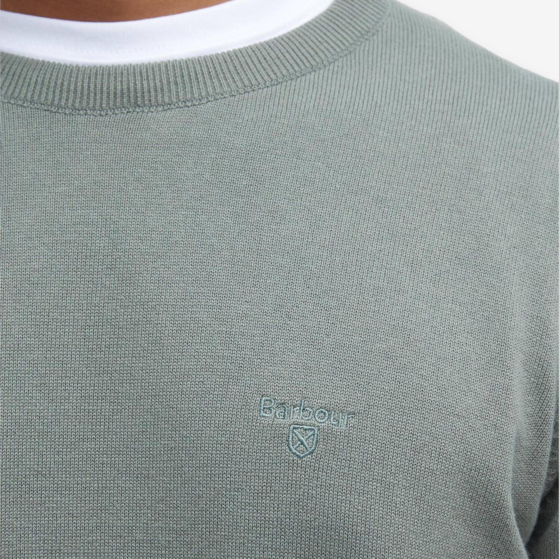 Pima Cotton Crewneck Sweater Green