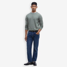 Pima Cotton Crewneck Sweater Green