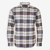 Portdown Twill Check Shirt Ecru-Barbour-Phrase