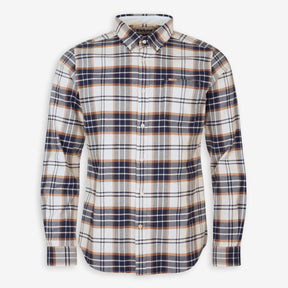 Portdown Twill Check Shirt Ecru-Barbour-Phrase