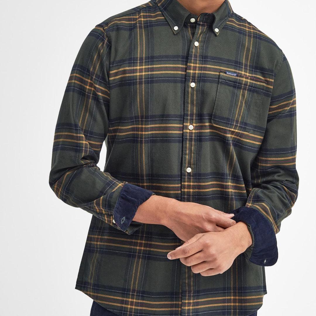 Portdown Twill Check Shirt Olive