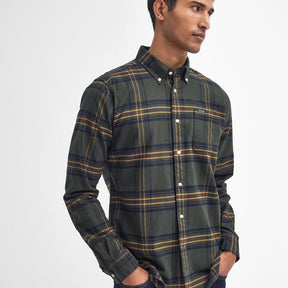 Portdown Twill Check Shirt Olive