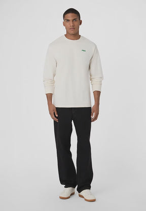 Navigli Pizza Graphic Long Sleeve T-Shirt Offwhite