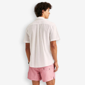 Resort Linen Short Sleeve Shirt White