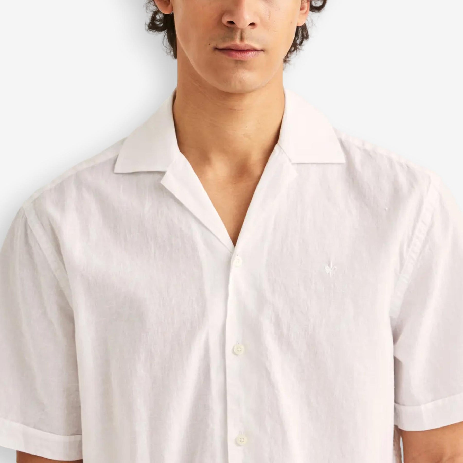 Resort Linen Short Sleeve Shirt White